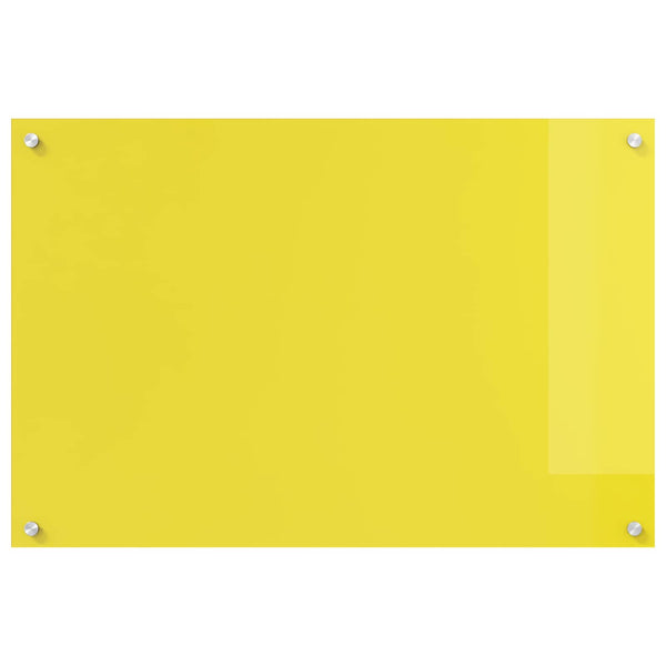 Gelbe Küchenrückwand aus Glas, 90x60 cm