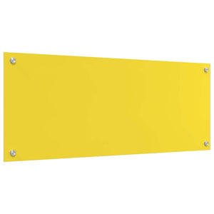 Gelbe Küchenrückwand aus Glas, 100x40 cm