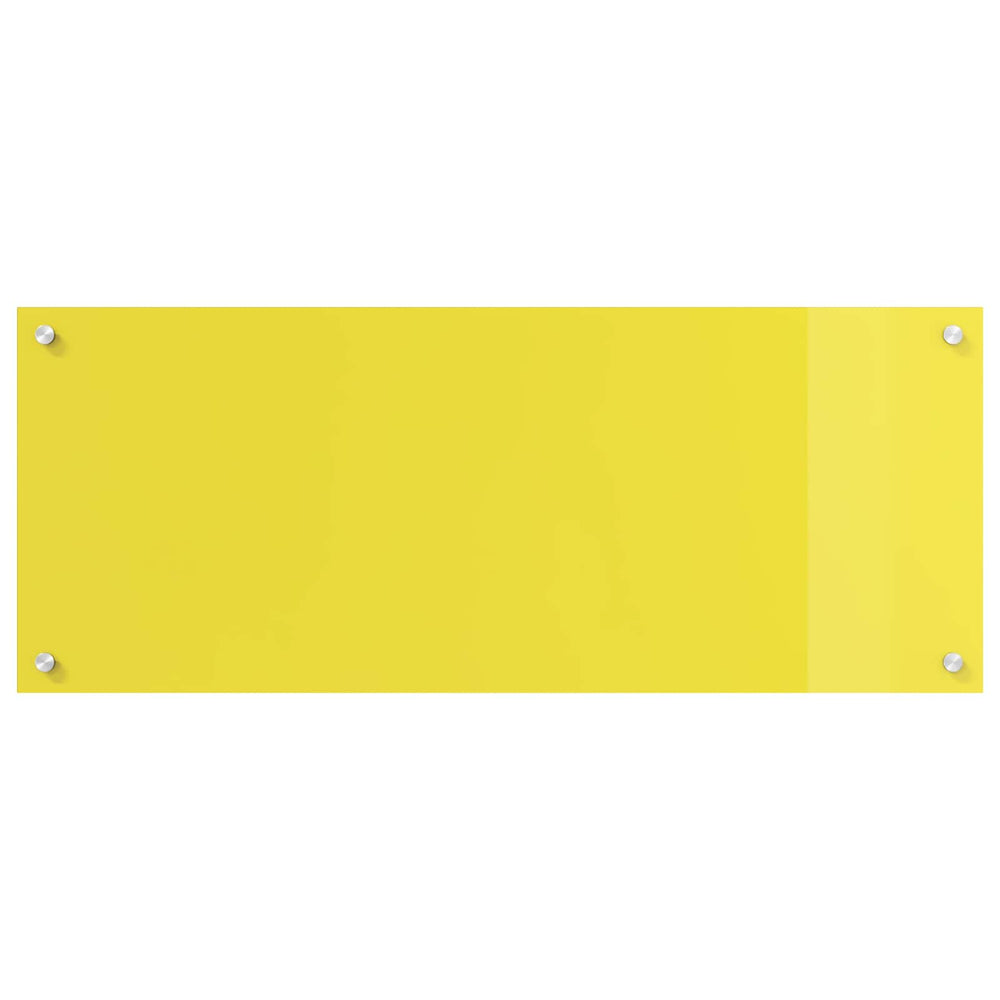 Gelbe Küchenrückwand aus Glas, 100x40 cm