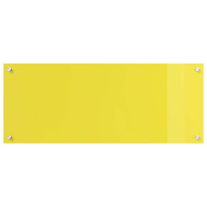 Gelbe Küchenrückwand aus Glas, 100x40 cm