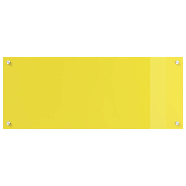 Gelbe Küchenrückwand aus Glas, 100x40 cm