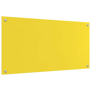 Gelbe Küchenrückwand aus Glas 100x50cm