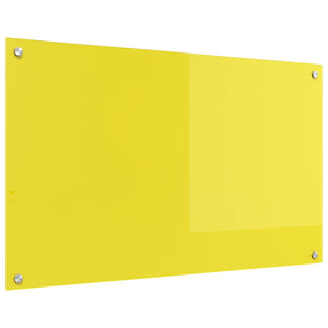 Gelbe Küchenrückwand aus Glas, 100x60 cm