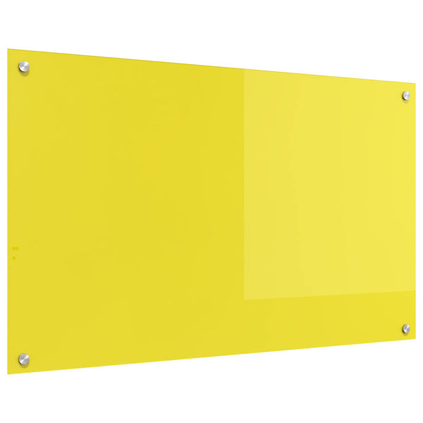 Gelbe Küchenrückwand aus Glas, 100x60 cm
