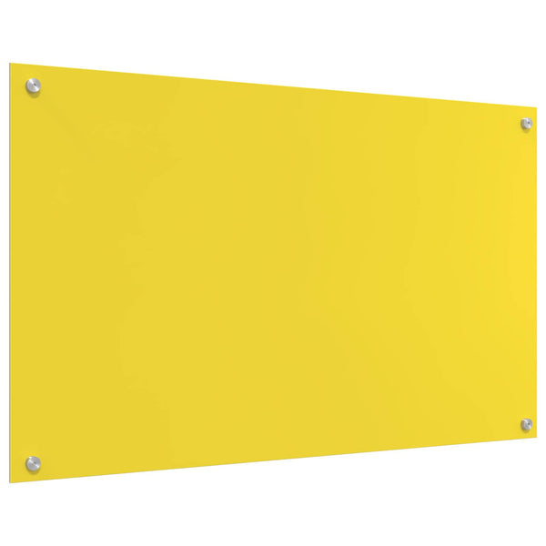 Gelbe Küchenrückwand aus Glas, 100x60 cm