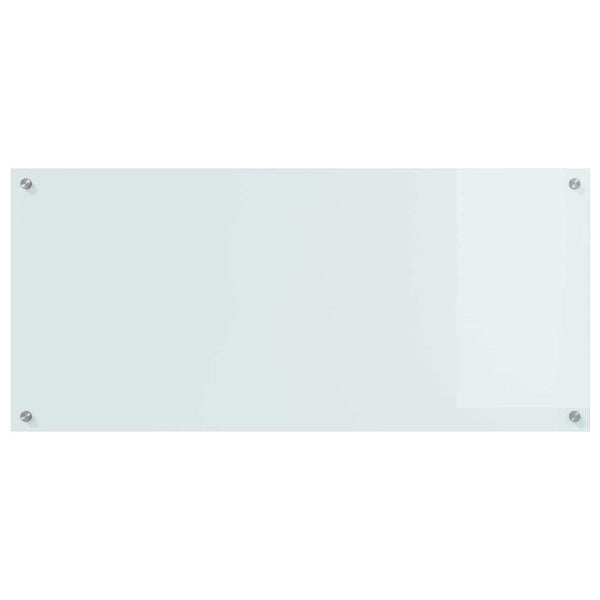 Küchenrückwand Weiß, 110x50cm, Glas