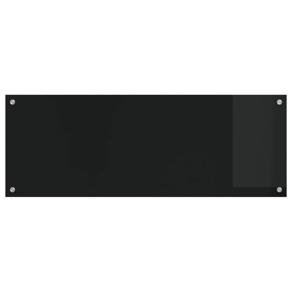 Schwarze Küchenrückwand aus Glas, 110x40 cm