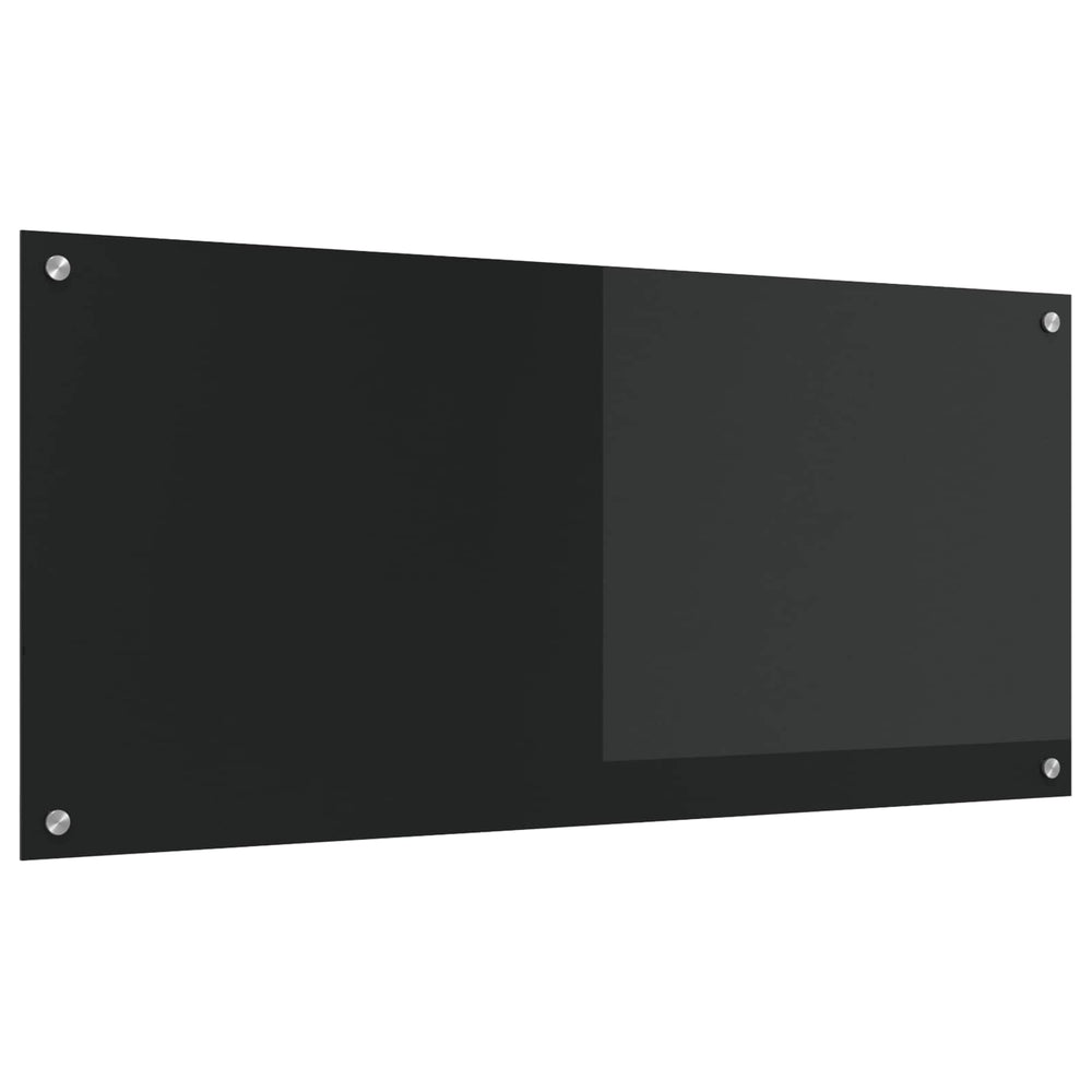 Schwarze Küchenrückwand aus Glas 110x50cm