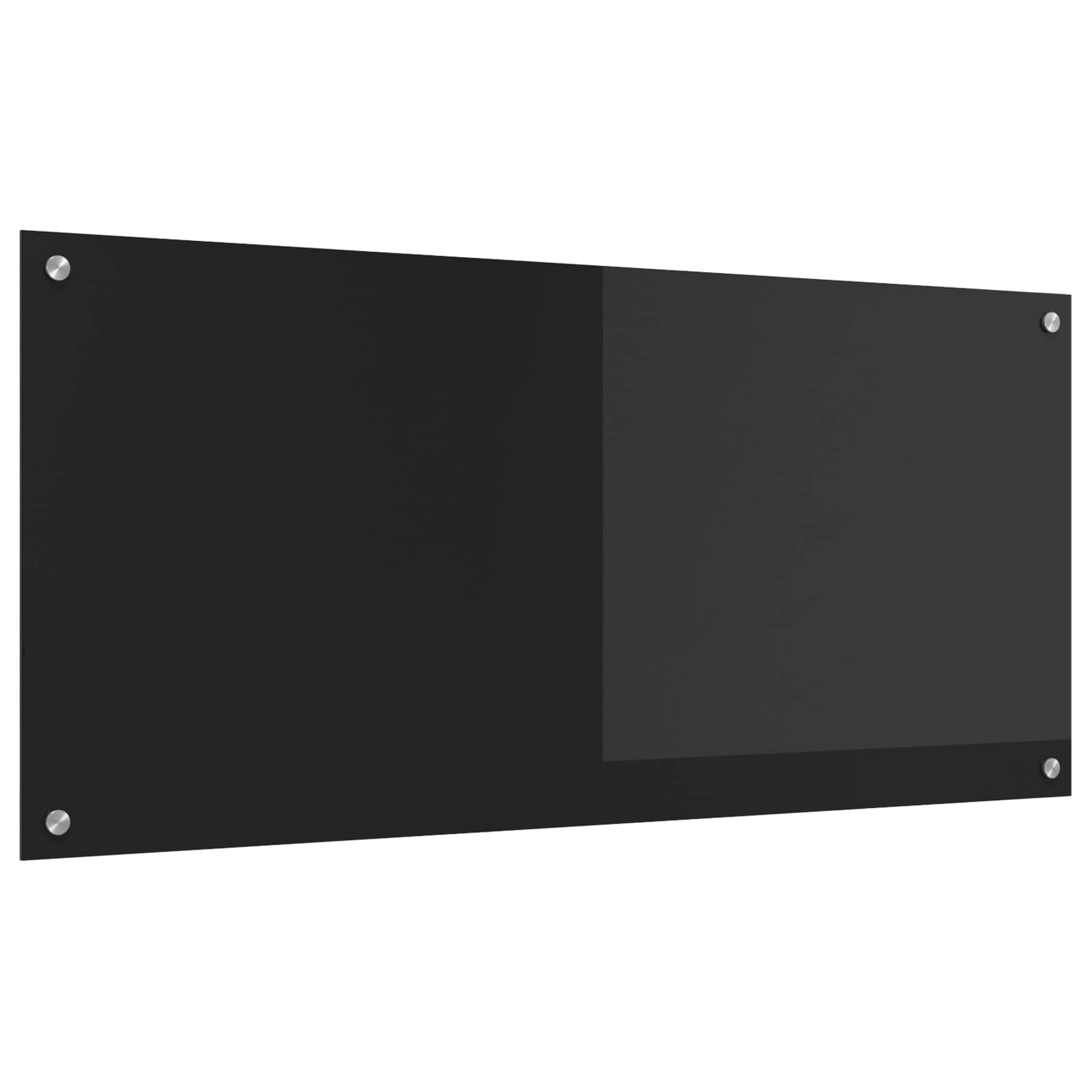 Schwarze Küchenrückwand aus Glas 110x50cm