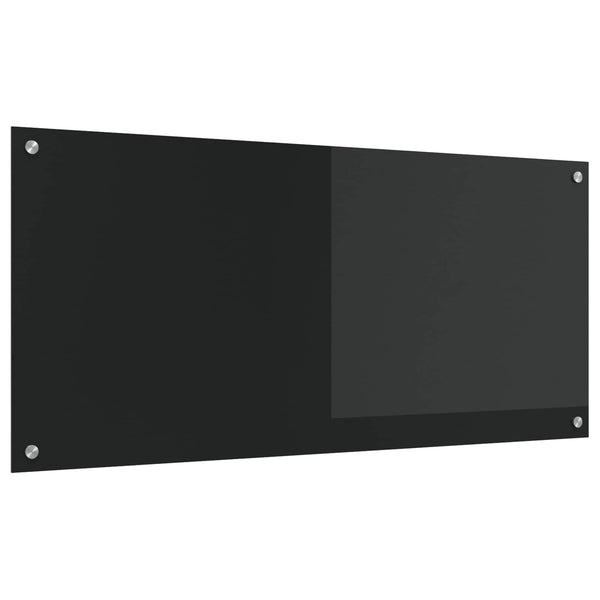 Schwarze Küchenrückwand aus Glas 110x50cm