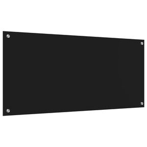 Schwarze Küchenrückwand aus Glas 110x50cm