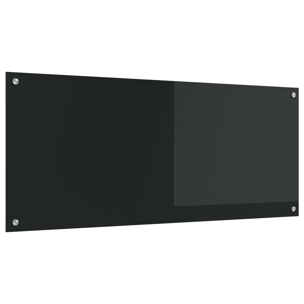 Schwarze Küchenrückwand Glas 120x50cm