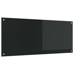 Schwarze Küchenrückwand Glas 120x50cm