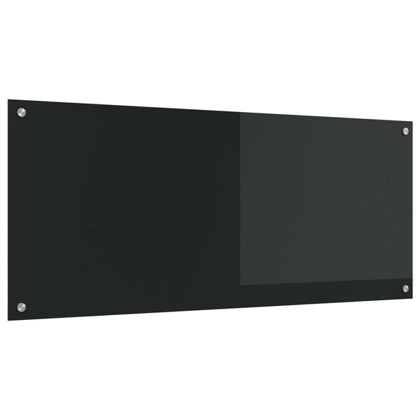 Schwarze Küchenrückwand Glas 120x50cm
