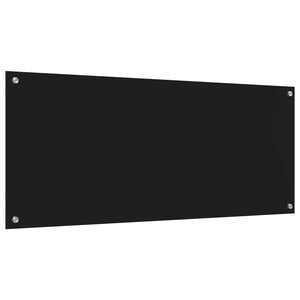 Schwarze Küchenrückwand Glas 120x50cm