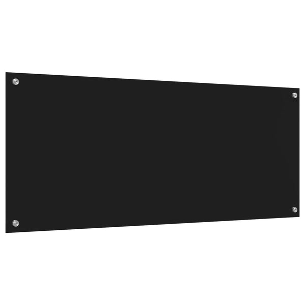 Schwarze Küchenrückwand Glas 120x50cm