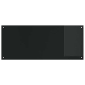 Schwarze Küchenrückwand Glas 120x50cm