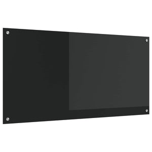 Schwarze Küchenrückwand aus Glas 120x60 cm