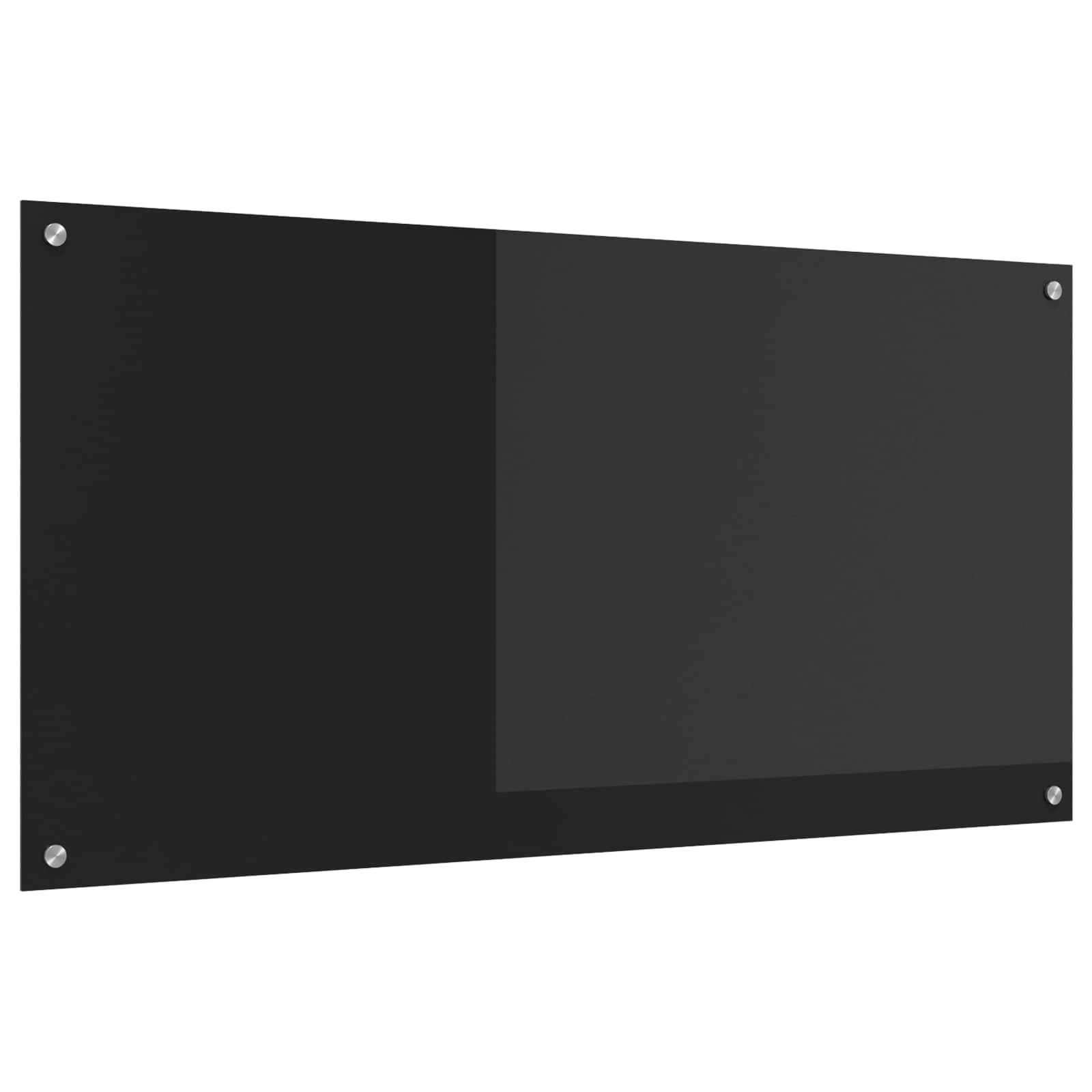 Schwarze Küchenrückwand aus Glas 120x60 cm