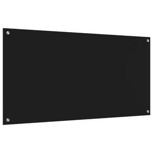 Schwarze Küchenrückwand aus Glas 120x60 cm
