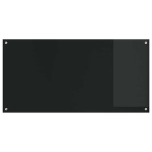 Schwarze Küchenrückwand aus Glas 120x60 cm