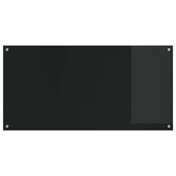 Schwarze Küchenrückwand aus Glas 120x60 cm