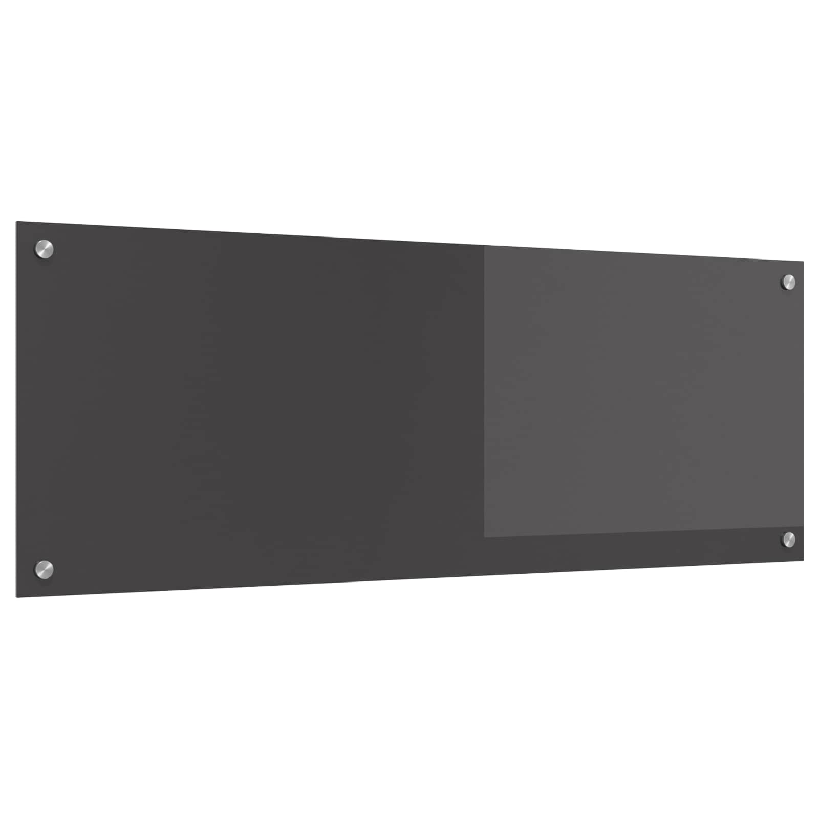 Dunkelgraue Küchenrückwand aus Glas 110x40cm