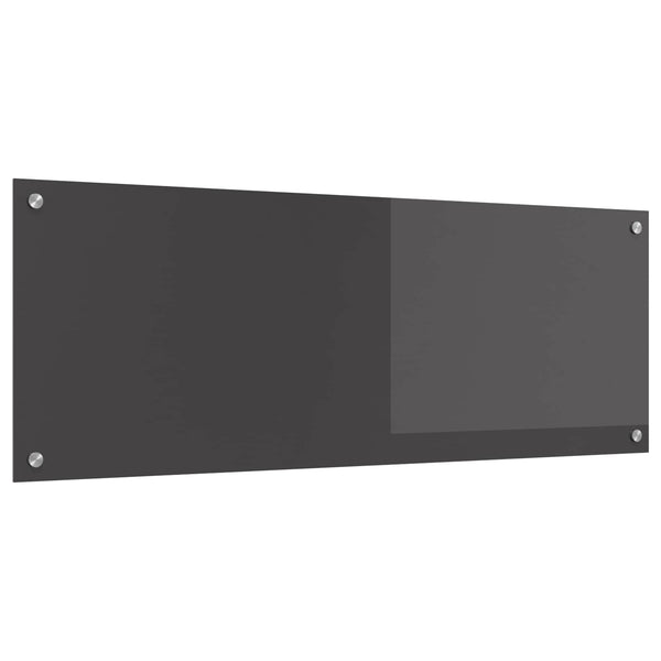 Dunkelgraue Küchenrückwand aus Glas 110x40cm
