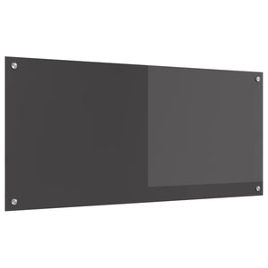 Dunkelgraue Küchenrückwand aus Glas 110x50cm