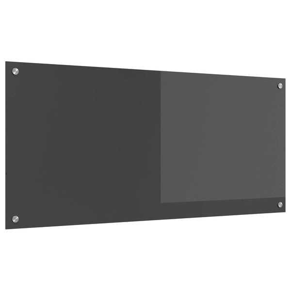 Dunkelgraue Küchenrückwand aus Glas 110x50cm