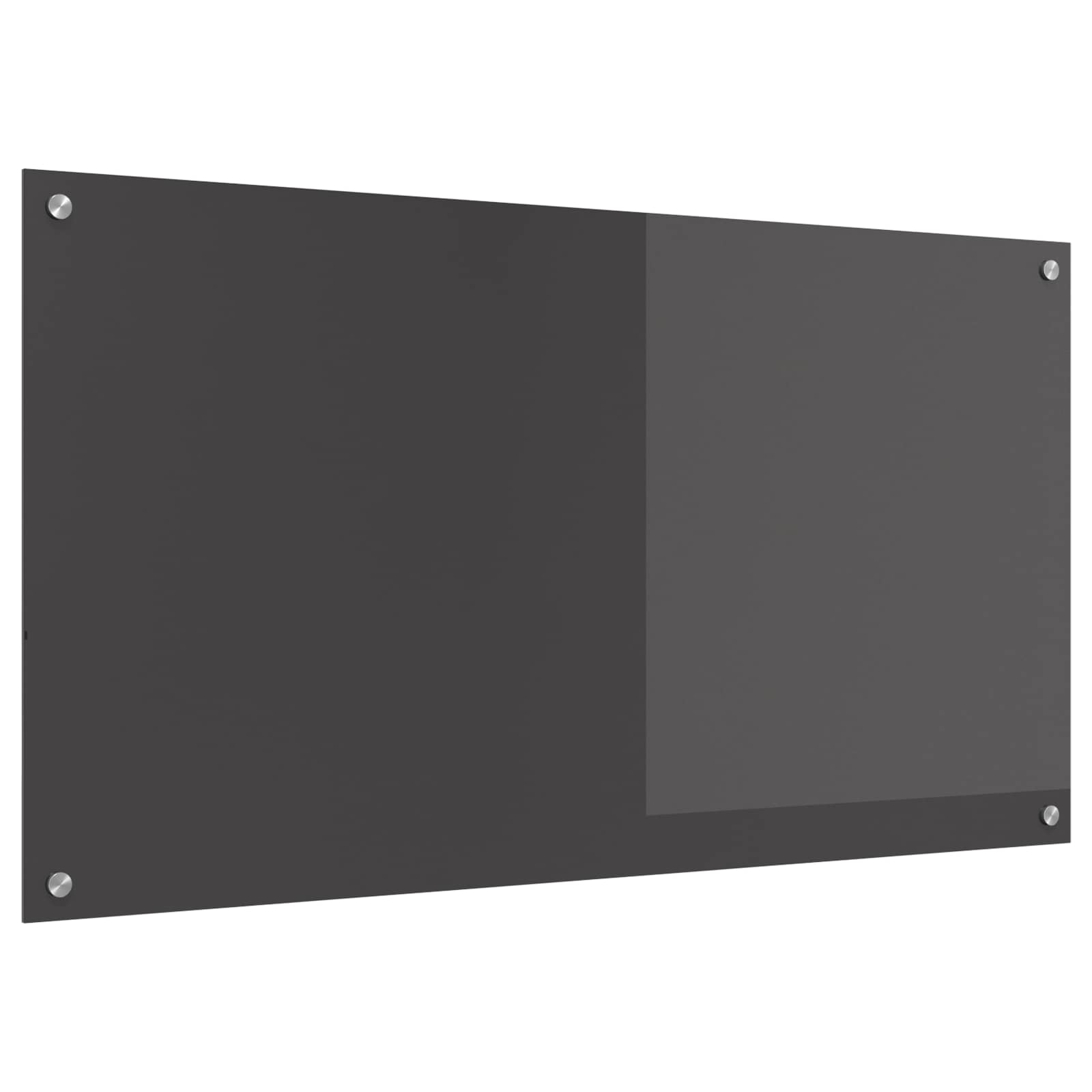 Dunkelgraue Küchenrückwand aus Glas 110x60cm