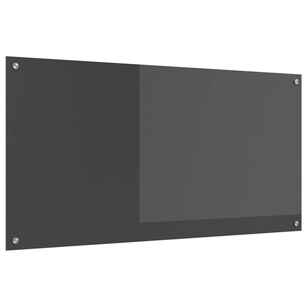 Küchenrückwand Dunkelgrau Glas 120x60cm
