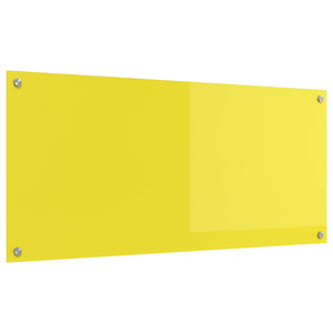 Gelbe Küchenrückwand aus Glas 110x50 cm