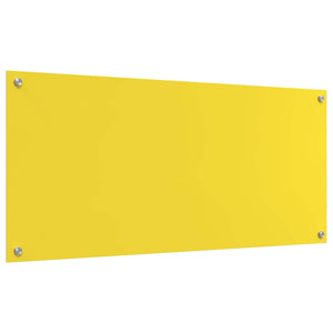 Gelbe Küchenrückwand aus Glas 110x50 cm