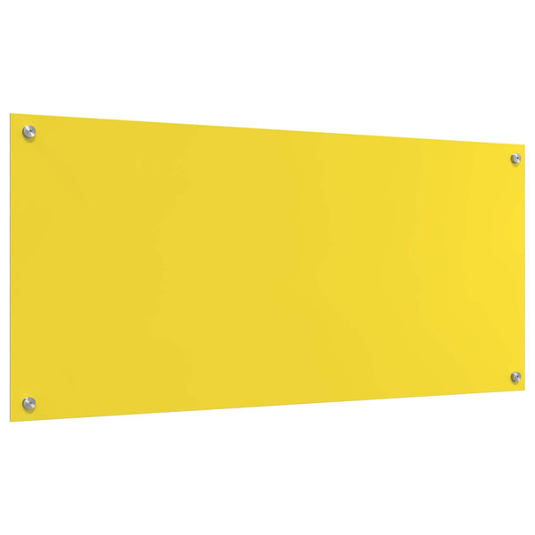 Gelbe Küchenrückwand aus Glas 110x50 cm