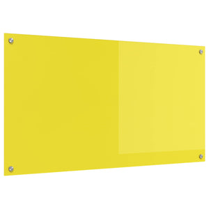 Gelbe Küchenrückwand aus Glas, 110x60 cm