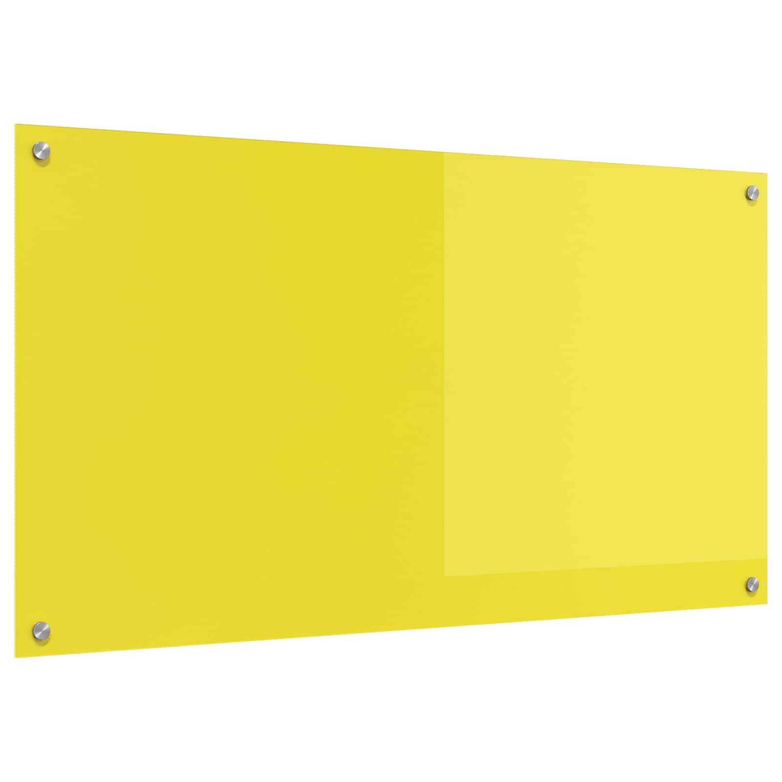 Gelbe Küchenrückwand aus Glas, 110x60 cm