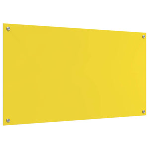 Gelbe Küchenrückwand aus Glas, 110x60 cm
