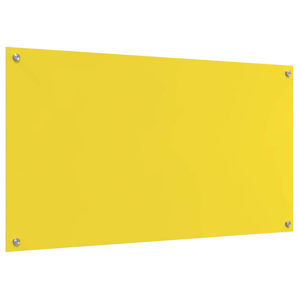 Gelbe Küchenrückwand aus Glas, 110x60 cm
