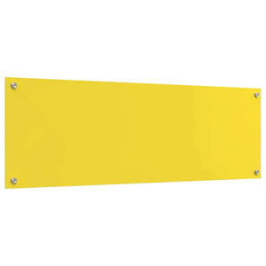 Gelbe Küchenrückwand aus Glas, 120x40 cm