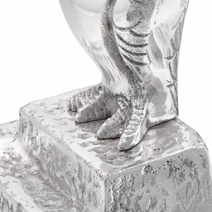 Silberne Buchstützen aus Aluminium, 2er-Set