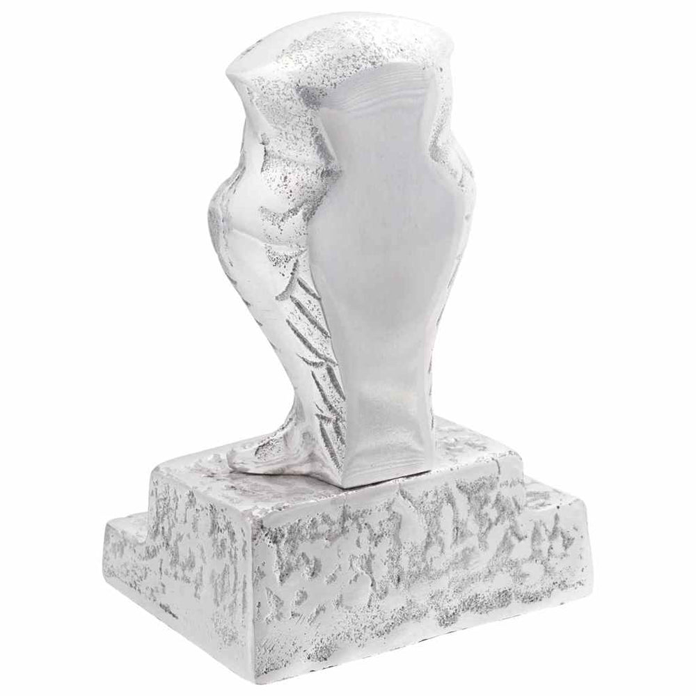 Silberne Buchstützen aus Aluminium, 2er-Set