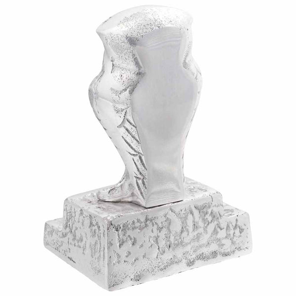 Silberne Buchstützen aus Aluminium, 2er-Set
