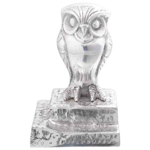 Silberne Buchstützen aus Aluminium, 2er-Set
