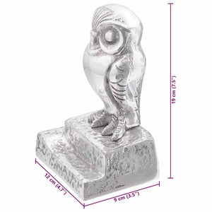 Silberne Buchstützen aus Aluminium, 2er-Set