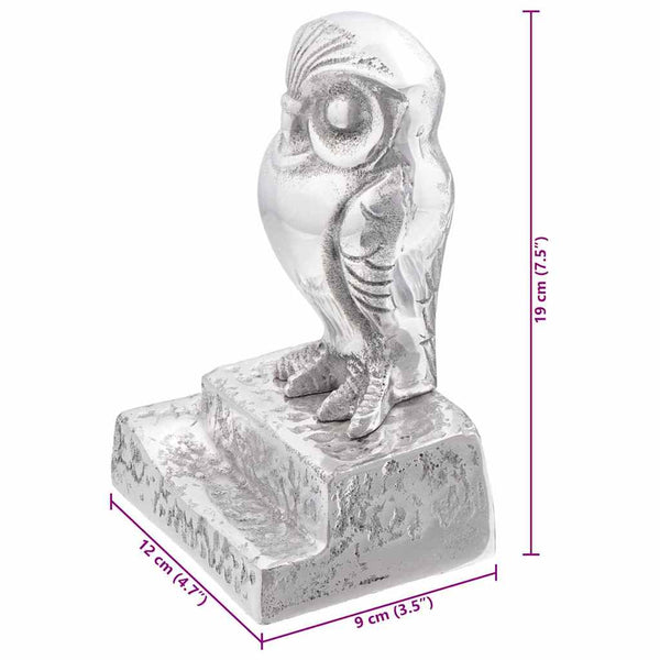 Silberne Buchstützen aus Aluminium, 2er-Set