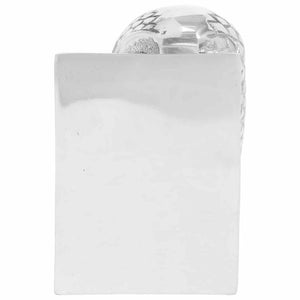 Silberne Buchstützen aus Aluminium, 2er-Set