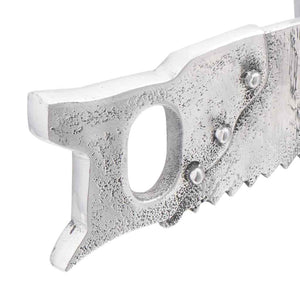 Silberne Buchstützen aus Aluminium, 2er-Set