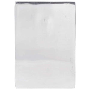 Silberne Buchstützen aus Aluminium, 2er-Set