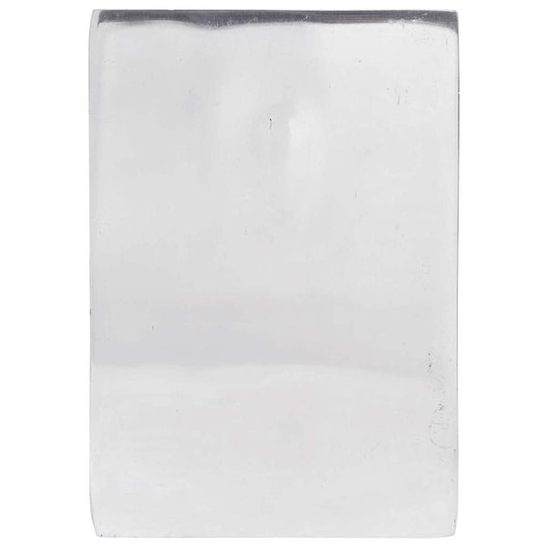 Silberne Buchstützen aus Aluminium, 2er-Set